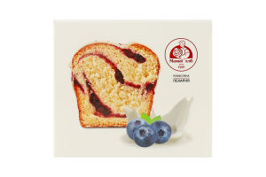 Булочка со сливочно-черничным вкусом Бабка Мамин хліб к/у 360г