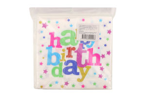 Салфетка бумажная 33х33см №WB240411005 Happy Birthday Ningbo Union Point Imp&Exp Co. Ltd 20шт