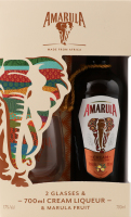 Набір Крем-лікер 17% 0,7л+2склянки Амарула