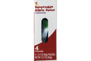 Ahold Squeezable Apple Sauce Pouches Cinnamon - 4 CT