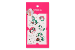 Тату Tattooshka Зелений єдиноріг тимчасові