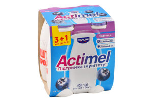 Продукт кисломолочный 1.4% Черника Actimel к/у 4x100г