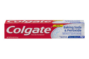 Colgate Fluoride Toothpaste Baking Soda & Peroxide Whitening Brisk Mint