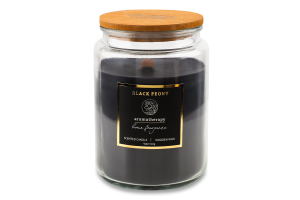 Свічка воскова ароматична в банці з дерев'яною кришкою в асортименті