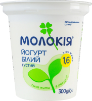 Йогурт 1.6% густий Білий Молокія ст 300г