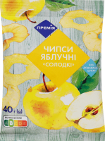 Чипси яблучні сушені різані Солодкі Премія м/у 40г