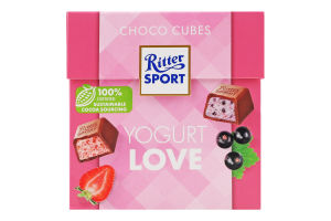Шоколад молочный Yogurt love Шоколадные кубы Ritter Sport к/у 176г