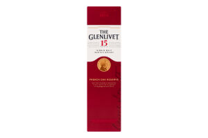 Виски 700мл 40% шотландский односолодовый 15 лет The Glenlivet к/у