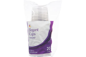 Ahold Elegant Cups Clear Plastic - 9 OZ