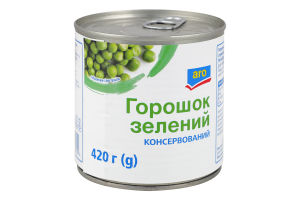 Горошек зеленый консервированный стерилизованный aro в/с з/б 420г