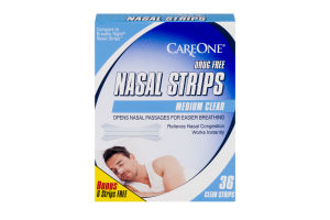 CareOne Nasal Strips Medium Clear - 36 CT