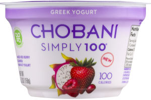 Chobani Simply 100 Greek Blended Yogurt Mixed Berry Non-Fat