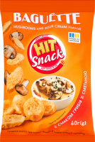 Сухарики хрустящие оригинальные со вкусом грибов со сметаной Багет Hit snack м/у 60г