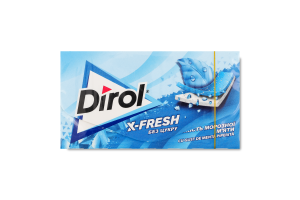 Гумка жувальна без цукру з підсолоджувачами в пластинках Свіжість морозної м'яти Х-Fresh Dirol к/у 13.5г