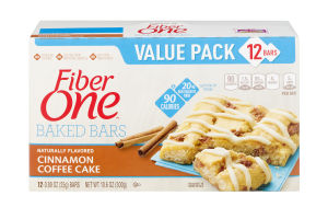 Fiber One Baked Bars Cinnamon Coffee Cake Value Pack - 12 CT