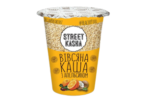 Каша швидкого приготування вівсяна з апельсином 50г стакан Стріт каша