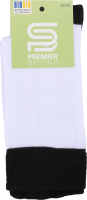 Шкарпетки підл Premier socks білі чор резин р23-25
