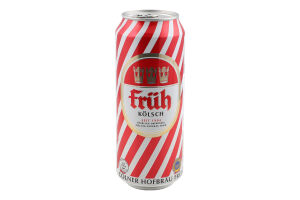 Пиво 0.5л 4.8% світле Kolsch Fruh з/б