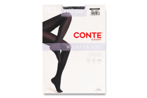Колготки женские Conte elegant Velvety&Soft Episode 80den 4 nero