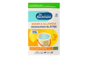 Салфетка растворимая для уборки Летний лимон Magic Leaves Dr. Beckmann 20шт