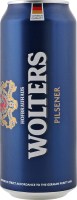 Пиво 0.5л 4.9% светлое фильтрованное пастеризованное Pilsener Wolters ж/б