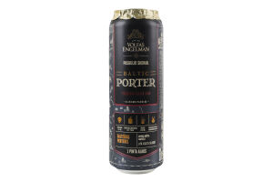 Пиво 0.568л 6% темне фільтроване пастеризоване крафтове Baltic Porter Volfas Engelman з/б