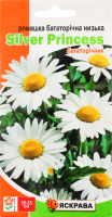 Насіння Квіти Ромашка садова низька Сільвер Принцес 0,2г Яскрава