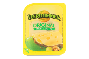 Сир 45% твердий скибками Оригінальний Leerdammer лоток 100г