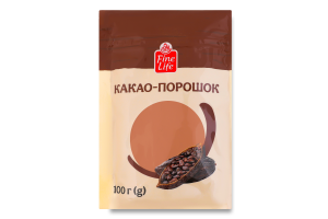 Какао-порошок 10-12% с пониженным содержанием жира Fine Life д/п 100г
