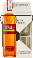 Набір Віскі Original 3роки 40% 0,7л+2склянки коробка Scottish Leader