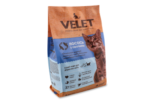 Корм д/дорослих котів з рибою сухий 2кг Velet