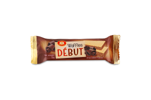 Вафлі Дебют шоколадний смак 32г Бісквіт-шоколад