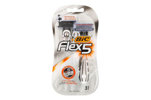 Станок д/гоління одноразовий Флекс-5 3шт Бік