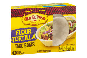 Old El Paso Flour Tortilla Taco Boats - 8 CT