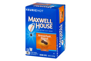 Maxwell House 100% Arabica Coffee K-Cup Packs Breakfast Blend - 12 CT