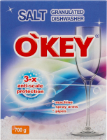 Сіль д/посудомийних машин гранульована 700г О"Кей