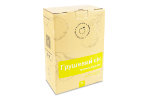 Сік прямого віджиму без додавання цукру пастеризований неосвітлений грушевий Фермерське господарство Валентина к/у 3л