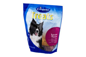 Companion Wavy Strips Dog Treats Bacon Flavor