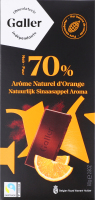 Шоколад чорний Galler зі смаком апельсина