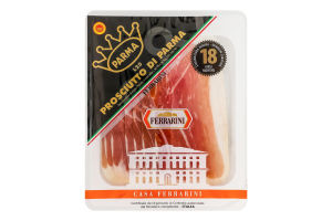 Ветчина нарезка выдержка 18мес DOP Прошутто ди Парма Ferrarini лоток 90г