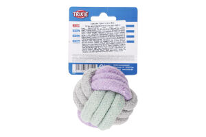 Іграшка д/собак М"яч з каната яскравий 6см Тріксі