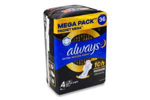 Прокладки гігієнічні ароматизовані Безпечна ніч Ultra Always 36шт