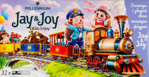 Шоколад молочний з молочною начинкою Kids enjoy Jay&Joy к/у 4х90г