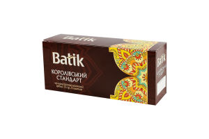 Чай чорний байховий цейлонський дрібний Королівський стандарт Batik в/ґ к/у 25х2г
