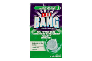 Таблетки для чищення унітаза Свіжість соснового лісу Cillit Bang 6х22.5г