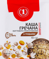 Каша мгновенного приготовления гречневая с грибами ТМ "1" м/у 40г