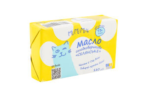 Масло Селянське солодковершкове 73% 180г MiMiMilk