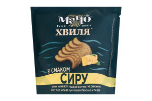 Грінки пшенично-житні хвилясті смажені зі смаком сиру Macho д/п 80г
