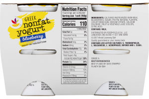 Ahold Greek Nonfat Yogurt Blueberry - 4 CT