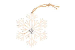 Підвіска новорічна Сніжинка №1 дерево 8см Цицак